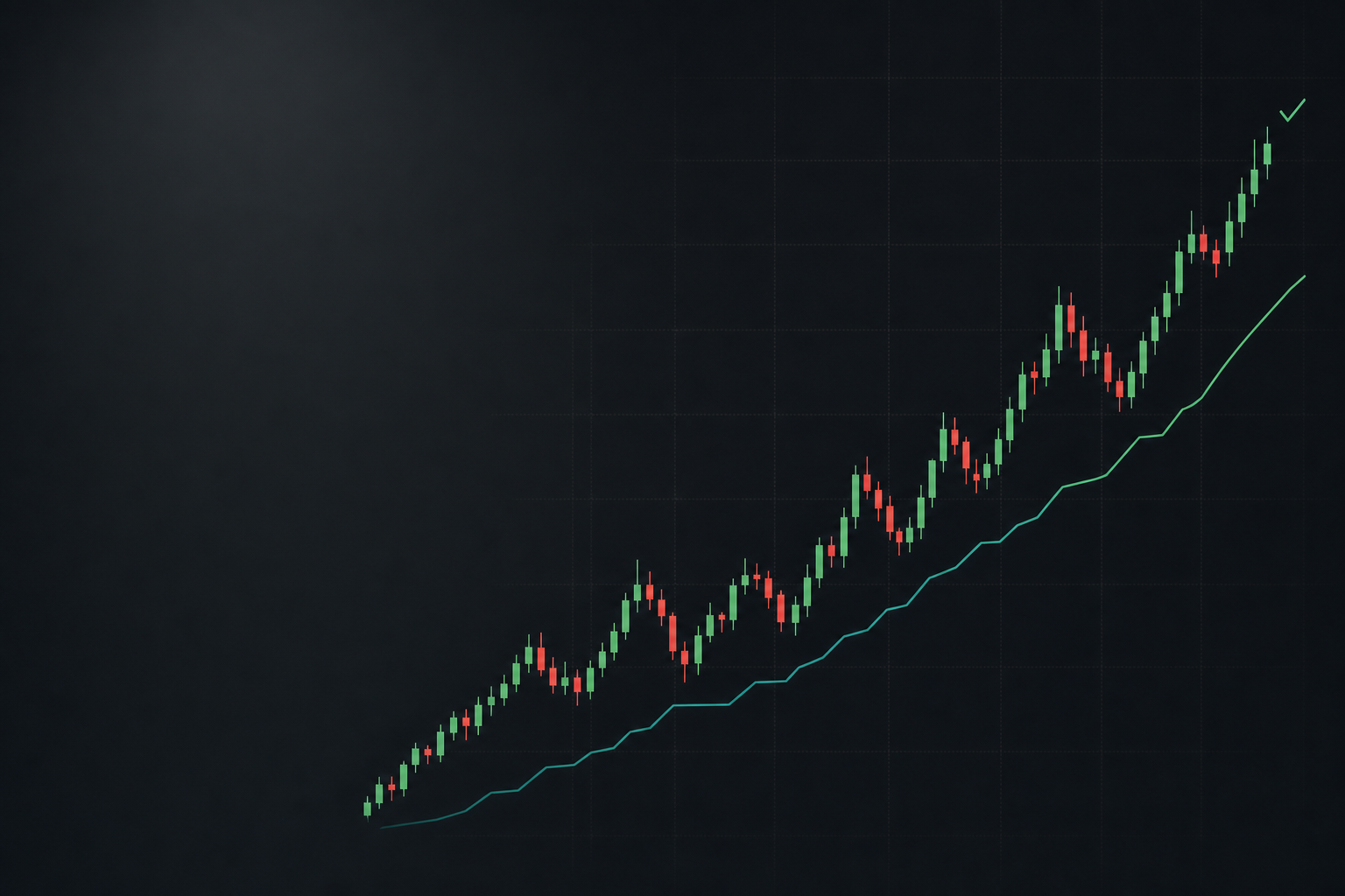 TrueEdge desktop app showing a candlestick chart, a ranked table of pattern edges, and a live GPU sweep plot.